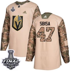 Wholesale Cheap Adidas Golden Knights #47 Luca Sbisa Camo Authentic 2017 Veterans Day 2018 Stanley Cup Final Stitched NHL Jersey