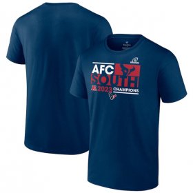 Cheap Men\'s Houston Texans Navy 2023 AFC South Division Champions Conquer T-Shirt