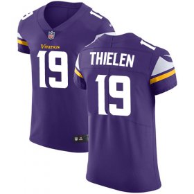 Wholesale Cheap Nike Vikings #19 Adam Thielen Purple Team Color Men\'s Stitched NFL Vapor Untouchable Elite Jersey