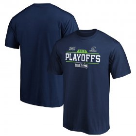 Wholesale Cheap Seattle Seahawks 2019 NFL Playoffs Bound Chip Shot T-Shirt College Navy