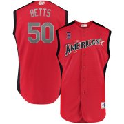 Wholesale Cheap American League #50 Mookie Betts Majestic Youth 2019 MLB All-Star Game Player Jersey Red