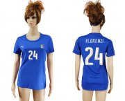 Wholesale Cheap Women's Italy #24 Florenzi Home Soccer Country Jersey