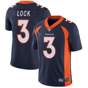 Wholesale Cheap Nike Broncos #3 Drew Lock Navy Blue Alternate Men\'s Stitched NFL Vapor Untouchable Limited Jersey