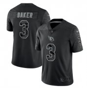 Wholesale Cheap Men's Arizona Cardinals #3 Budda Baker Black Reflective Limited Stitched Football Jersey