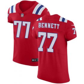 Wholesale Cheap Nike Patriots #77 Michael Bennett Red Alternate Men\'s Stitched NFL Vapor Untouchable Elite Jersey