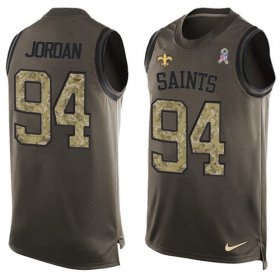 Wholesale Cheap Nike Saints #94 Cameron Jordan Green Men\'s Stitched NFL Limited Salute To Service Tank Top Jersey
