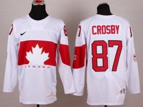 Wholesale Cheap Team Canada 2014 Olympic #87 Sidney Crosby White Stitched Youth NHL Jersey
