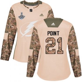 Cheap Adidas Lightning #21 Brayden Point Camo Authentic 2017 Veterans Day Women\'s 2020 Stanley Cup Champions Stitched NHL Jersey