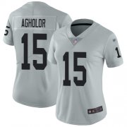 Wholesale Cheap Nike Raiders #15 Nelson Agholor Silver Women's Stitched NFL Limited Inverted Legend Jersey