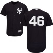 Wholesale Cheap Yankees #46 Andy Pettitte Navy Blue Flexbase Authentic Collection Stitched MLB Jersey