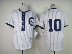 Wholesale Cheap Cubs #10 Ron Santo White 1909 Turn Back The Clock Stitched MLB Jersey