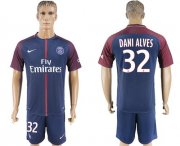 Wholesale Cheap Paris Saint-Germain #32 Dani Alves Home Soccer Club Jersey