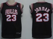 Wholesale Cheap Chicago Bulls #23 Michael Jordan Black With Bulls Swingman Jersey