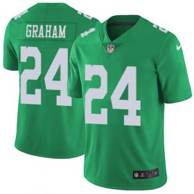 Wholesale Cheap Nike Eagles #24 Corey Graham Green Men\'s Stitched NFL Limited Rush Jersey