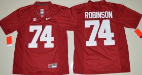 Wholesale Cheap Men\'s Alabama Crimson Tide #74 Cam Robinson Red Limited Stitched College Football Nike NCAA Jersey