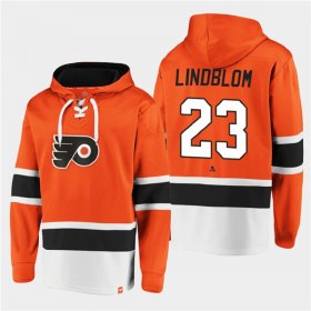 Wholesale Cheap Men\'s Philadelphia Flyers #23 Oskar Lindblom Orange All Stitched Sweatshirt Hoodie