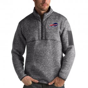 Wholesale Cheap Buffalo Bills Antigua Fortune Quarter-Zip Pullover Jacket Charcoal