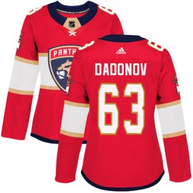 Wholesale Cheap Adidas Panthers #63 Evgenii Dadonov Red Home Authentic Women\'s Stitched NHL Jersey