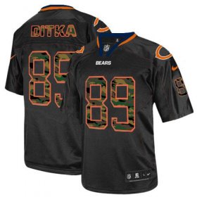 Wholesale Cheap Nike Bears #89 Mike Ditka Black Men\'s Stitched NFL Elite Camo Fashion Jersey