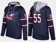 Wholesale Cheap Blue Jackets #55 Mark Letestu Navy Name And Number Hoodie