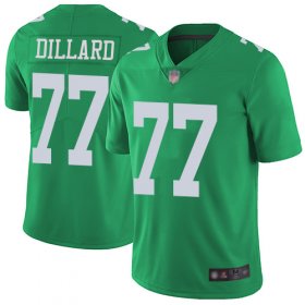 Wholesale Cheap Nike Eagles #77 Andre Dillard Green Men\'s Stitched NFL Limited Rush Jersey
