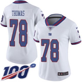 Wholesale Cheap Nike Giants #78 Andrew Thomas White Women\'s Stitched NFL Limited Rush 100th Season Jersey
