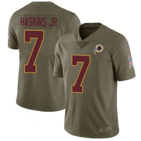 Wholesale Cheap Nike Redskins #7 Dwayne Haskins Jr Olive Men\'s Stitched NFL Limited 2017 Salute To Service Jersey
