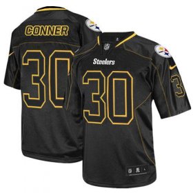 Wholesale Cheap Nike Steelers #30 James Conner Lights Out Black Men\'s Stitched NFL Elite Jersey