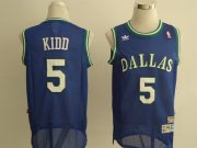 Wholesale Cheap Dallas Mavericks #5 Jason Kidd Light Blue Swingman Throwback Jersey