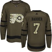 Wholesale Cheap Adidas Flyers #7 Bill Barber Green Salute to Service Stitched NHL Jersey