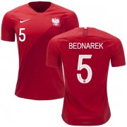 Wholesale Cheap Poland #5 Bednarek Away Soccer Country Jersey
