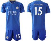 Wholesale Cheap Leicester City #15 Maguire Home Soccer Club Jersey
