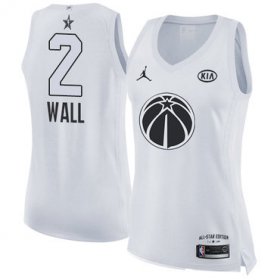 Wholesale Cheap Nike Washington Wizards #2 John Wall White Women\'s NBA Jordan Swingman 2018 All-Star Game Jersey