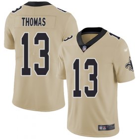 Wholesale Cheap Nike Saints #13 Michael Thomas Gold Men\'s Stitched NFL Limited Inverted Legend Jersey