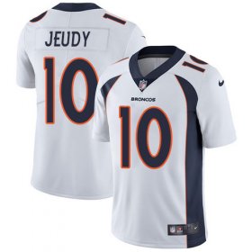 Wholesale Cheap Nike Broncos #10 Jerry Jeudy White Men\'s Stitched NFL Vapor Untouchable Limited Jersey