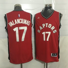 Wholesale Cheap Men\'s Toronto Raptors #17 Jonas Valanciunas Red New NBA Rev 30 Swingman Jersey
