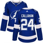Wholesale Cheap Adidas Lightning #24 Ryan Callahan Blue Home Authentic Women's Stitched NHL Jersey