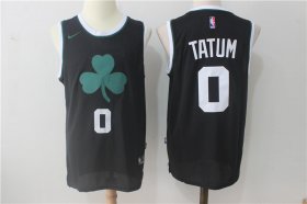 Wholesale Cheap Men\'s Boston Celtics #0 Jayson Tatum Black 2017-2018 Nike Swingman Stitched NBA Jersey