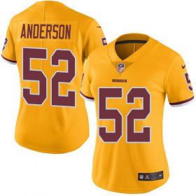 Wholesale Cheap Nike Redskins #52 Ryan Anderson Gold Women\'s Stitched NFL Limited Rush Jersey