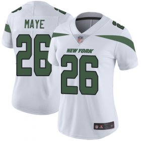 Wholesale Cheap Nike Jets #26 Marcus Maye White Women\'s Stitched NFL Vapor Untouchable Limited Jersey