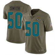 Wholesale Cheap Nike Jaguars #50 Telvin Smith Olive Men's Stitched NFL Limited 2017 Salute to Service Jersey