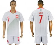 Wholesale Cheap Poland #7 Milik Home Soccer Country Jersey