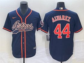 Wholesale Cheap Men\'s Houston Astros #44 Yordan Alvarez Navy Cool Base Stitched Baseball Jersey