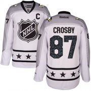 Wholesale Cheap Penguins #87 Sidney Crosby White 2017 All-Star Metropolitan Division Stitched NHL Jersey
