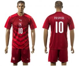 Wholesale Cheap Czech #10 Pospisil Red Home Soccer Country Jersey