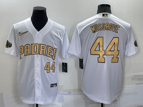 Wholesale Men\'s San Diego Padres #44 Joe Musgrove Number White 2022 All Star Stitched Cool Base Nike Jersey