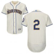 Wholesale Cheap Mariners #2 Jean Segura Cream Flexbase Authentic Collection Stitched MLB Jersey