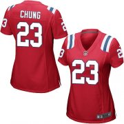 Wholesale Cheap Nike Patriots #23 Patrick Chung Red Alternate Women's Stitched NFL Elite Jersey