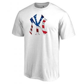 Wholesale Cheap Men\'s New York Yankees White Big & Tall Banner Wave T-Shirt