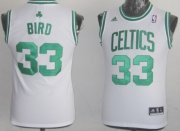 Cheap Boston Celtics #33 Larry Bird White Kids Jersey